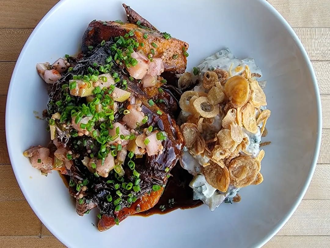 Artfully presented dishes at Jargon Restaurant, blending creative flavors and fresh local ingredients in a chic, contemporary Asheville dining space.