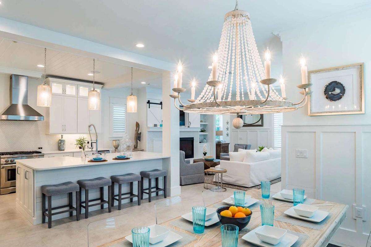 30A Vacation Rental Kitchen and Living Room