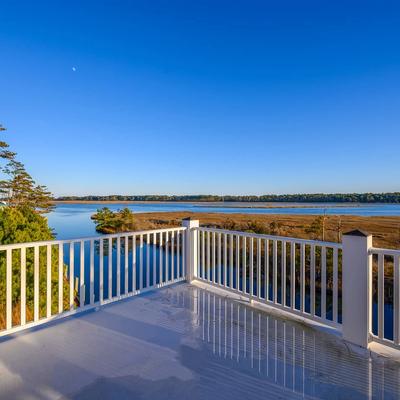 Back deck overlooking water