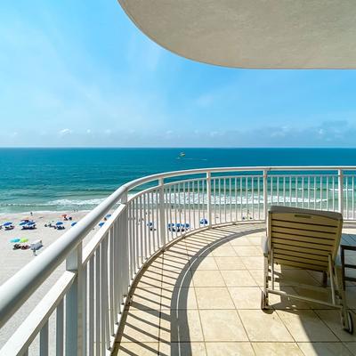 Balcony view from a Gulf Shores vacation rental.