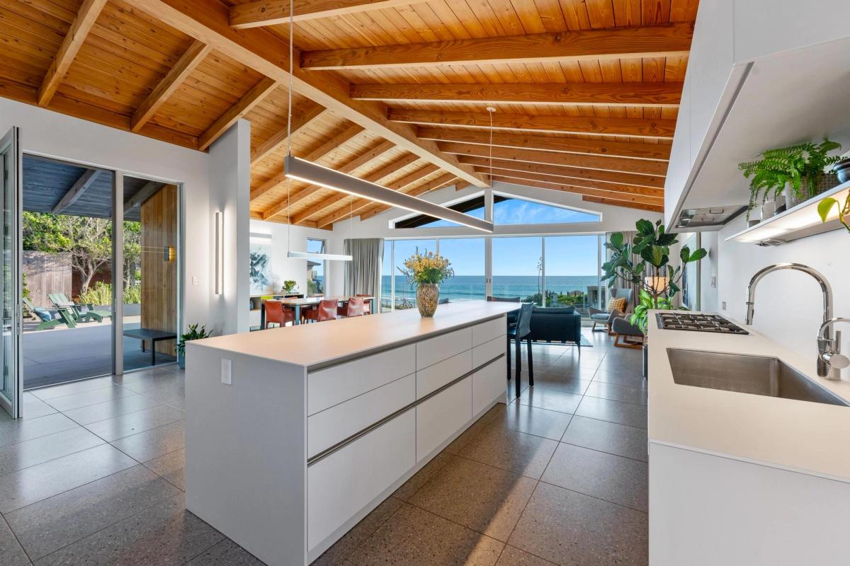 Bright and airy open layout with ocean views.