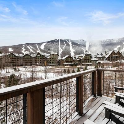 Exterior view from a Stowe vacation rental.