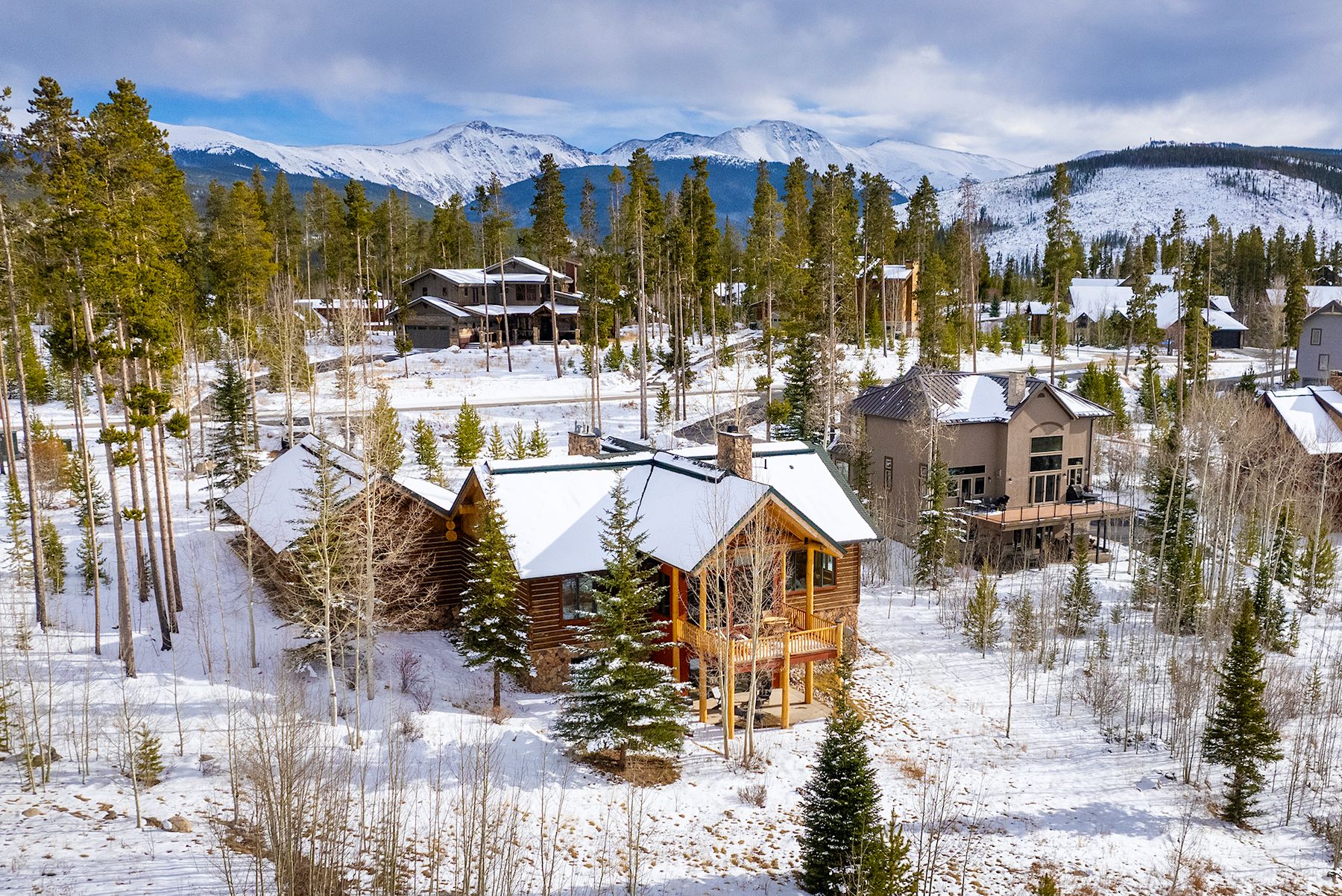 Aerial View Of Luxury Winter Park Vacation Rental With Mountain Views