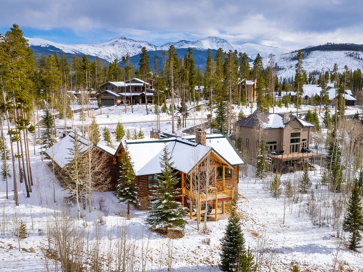 Aerial View Of Luxury Winter Park Vacation Rental With Mountain Views