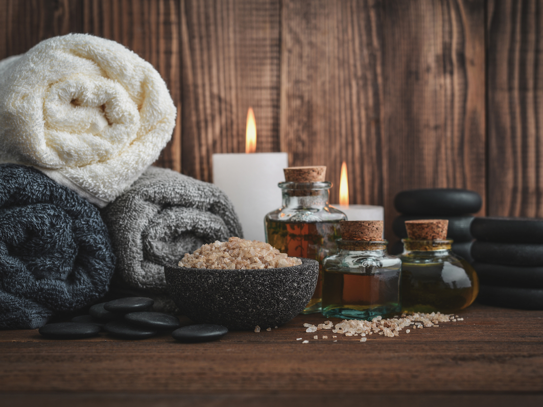 Spa Towels, Massage Oils and Candles For In Home Massage Services