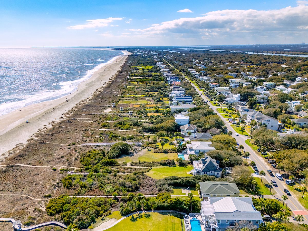 Aerial View of Palm Blvd on Isle of Plams, SC