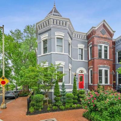 Exterior of Turreted Townhouse.