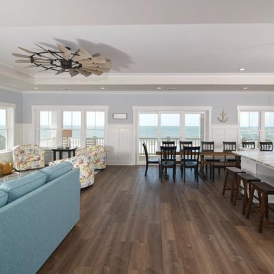 Open floorplan at a Holden Beach vacation rental.