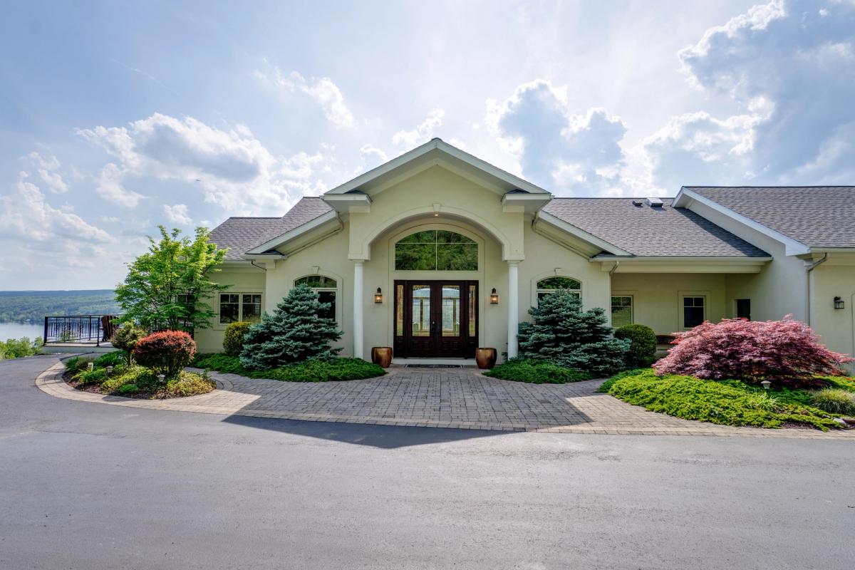 Exterior view of a Finger Lakes vacation rental.