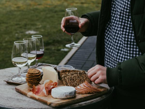 Wine and cheese board