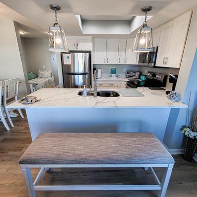Updated kitchen in Surf Condos 318.