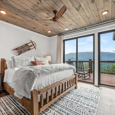 Primary bedroom in Tucked Inn.