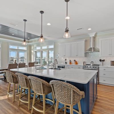 Modern kitchen in Blue Crab Pointe.
