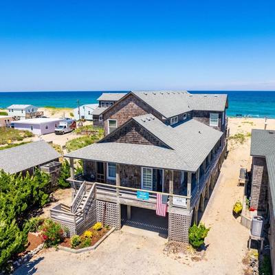drone view of front of house