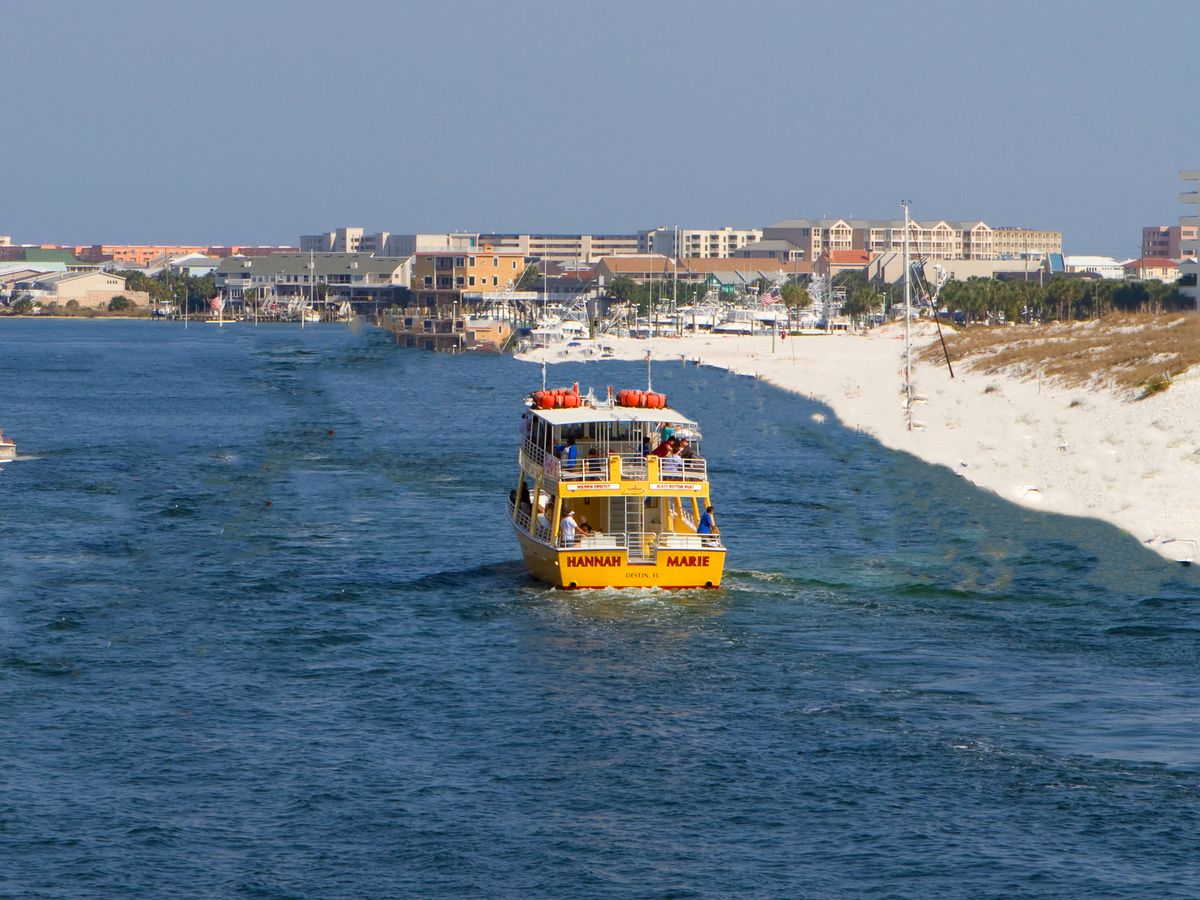 Yellow Dolphin Cruise Boat in The Destin Florida Harbor