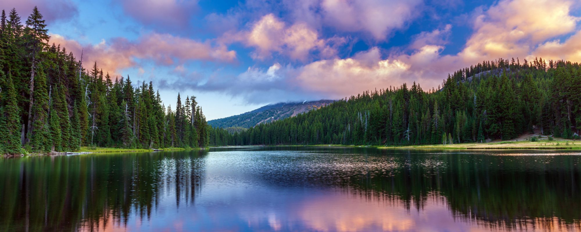 View Of Lake in Oregon at Sunset