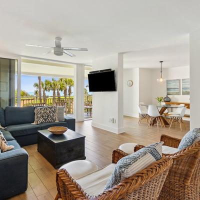 Amelia Island Luxury Condo Rental Living Room With Open Ocean Views
