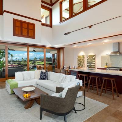 Open layout with dining and living space.