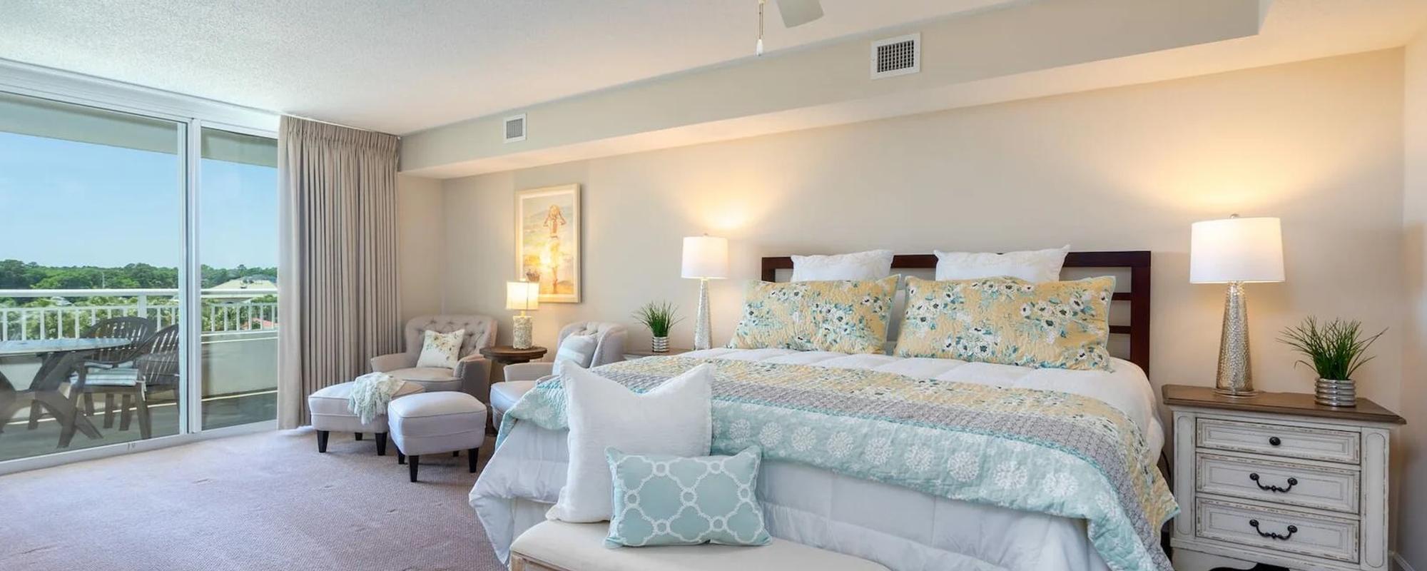 Coastal bedroom in Myrtle Beach by Saltwater Grande