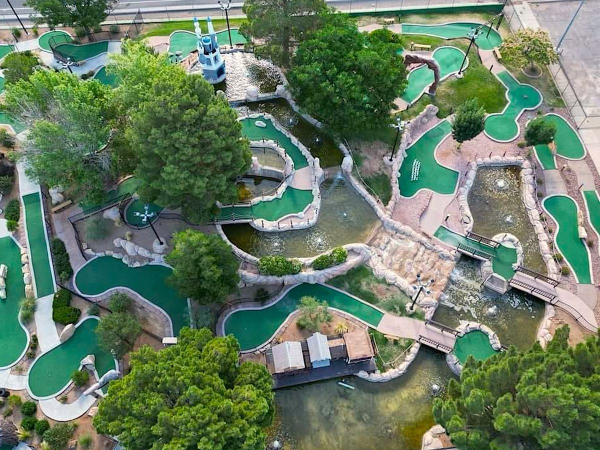 Aerial View of Fiesta Family Fun Center in St George Utah