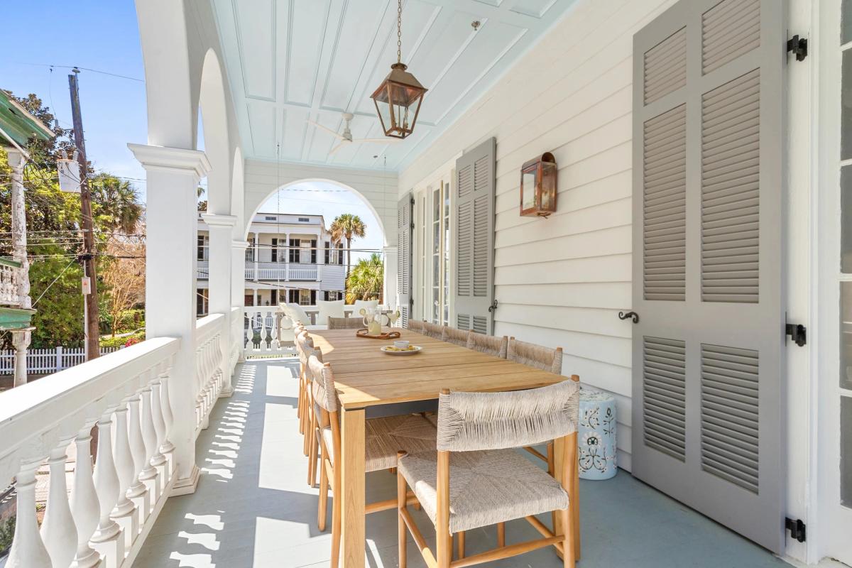 Outdoor dining area.