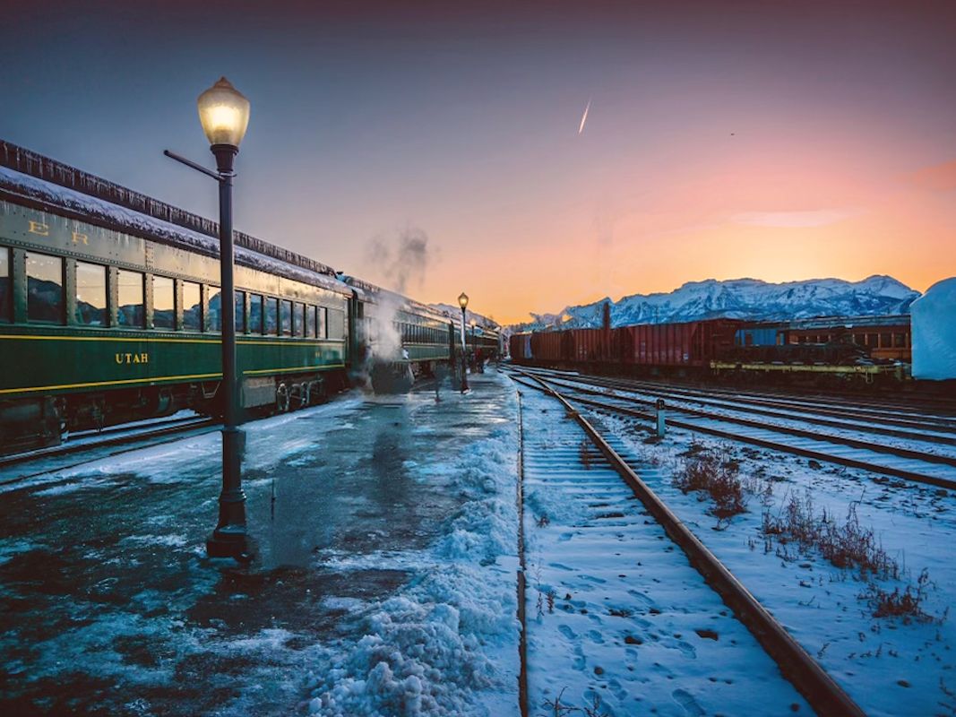 Heber Valley Railroad North Pole Express Train in Park City Utah