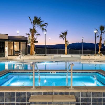 Pool sunset