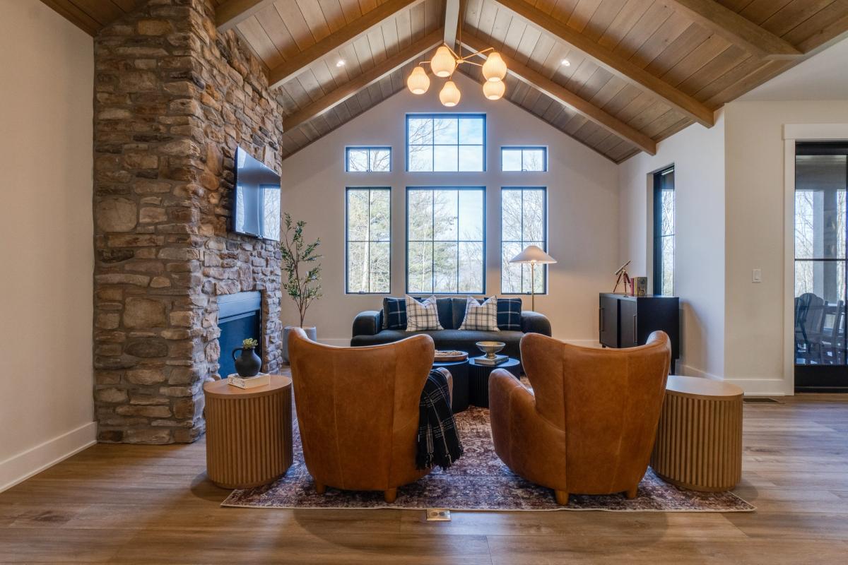 SItting room in a Finger Lakes vacation rental.