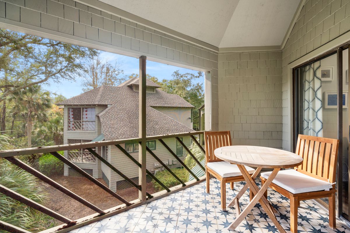 View from the screened porch of a Kiawah Island vacation rental.