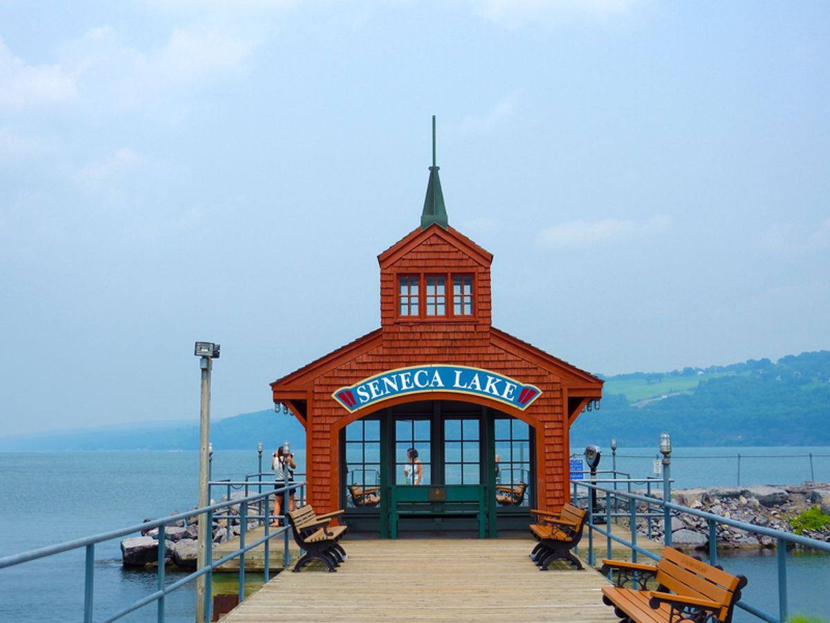 Seneca Pier at Seneca Lake in the Finger Lakes, NY Region