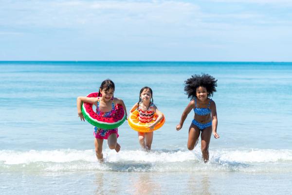 kids playing in water