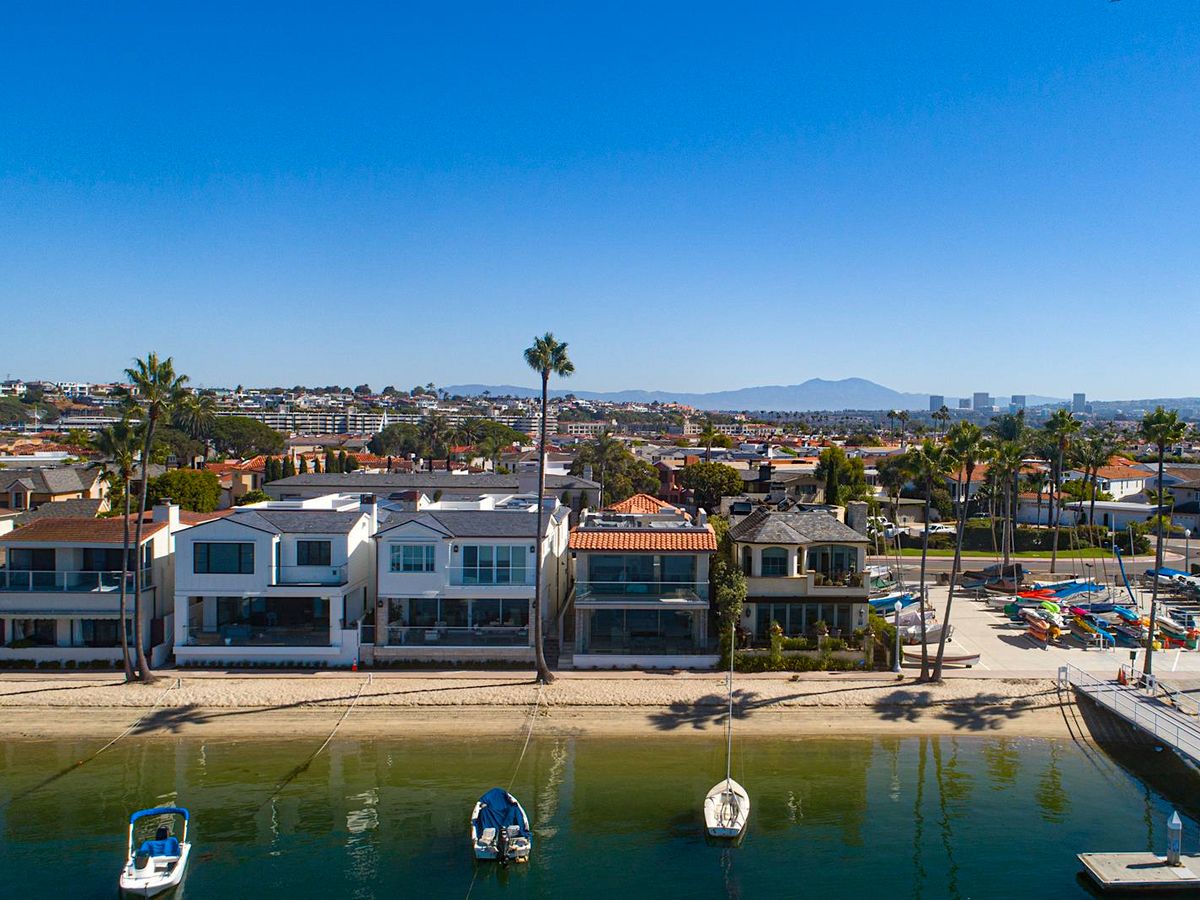 Aerial View of Newport Beach and Luxury Vacation Rental