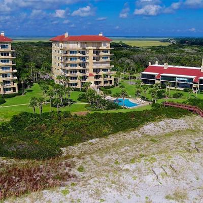 Aerial View of The Luxury Oceanfront Seaside Retreat in Amelia Island, Florida