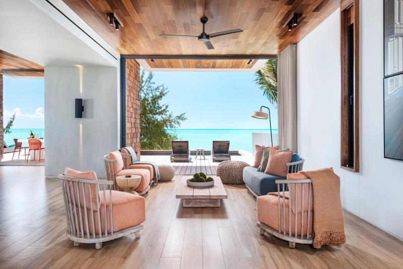 Oceanfront coastal living at a Turks and Caicos vacation rental.