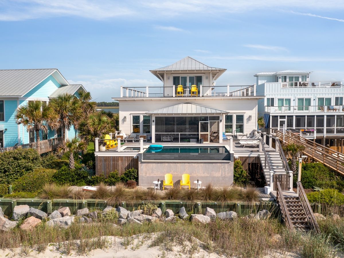 External View of Folly Beach Vacation Rental with Private Pool