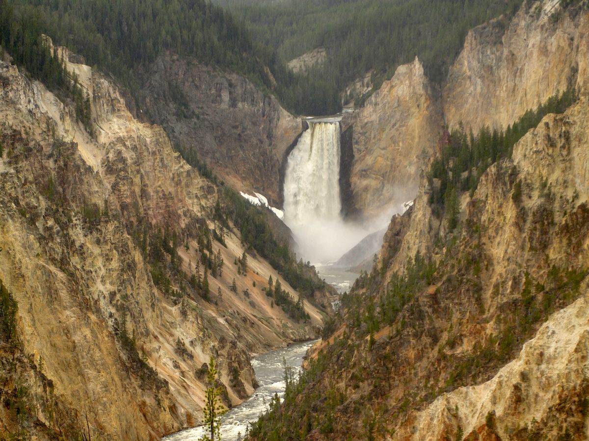 Aerial View of Grand Canyon of Yellowstone