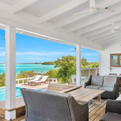 Outdoor living space at Surf House.