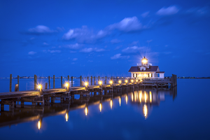 Night View of Lighthouse in the Outer Banks North Carolina