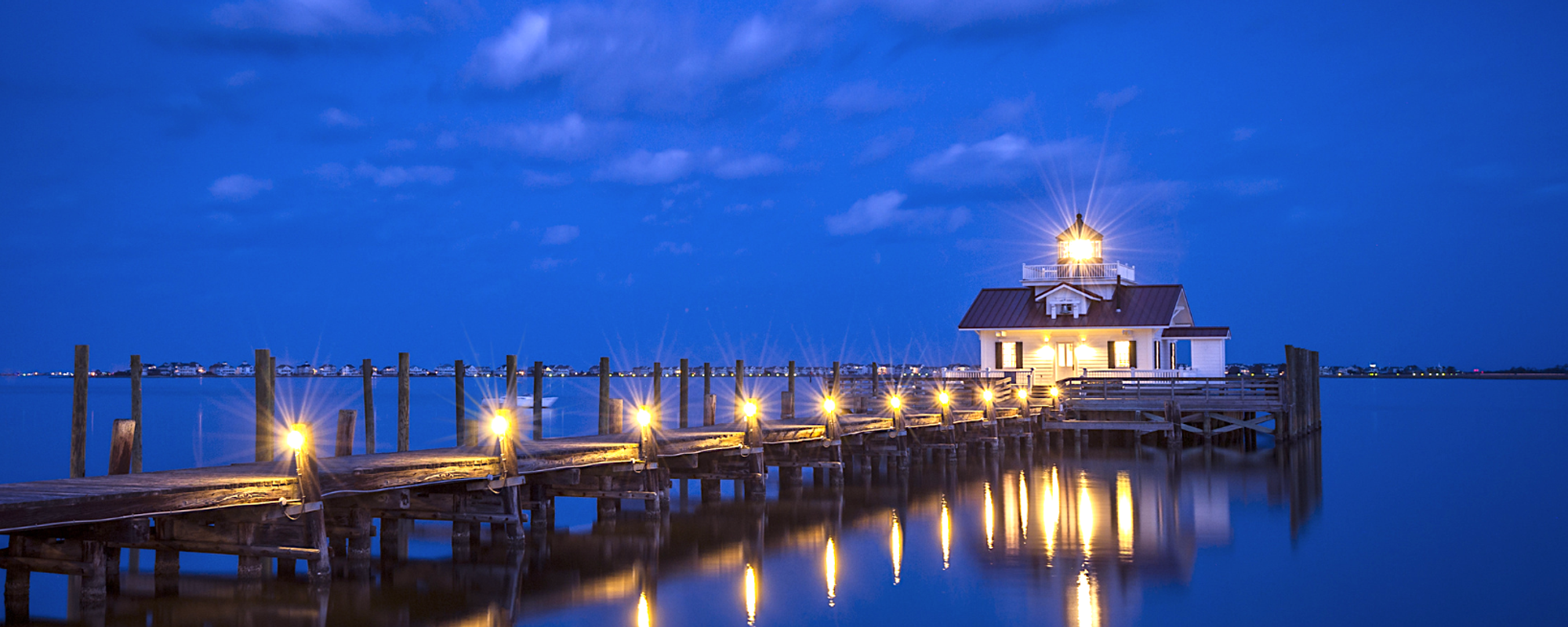 Night View of Lighthouse in the Outer Banks North Carolina