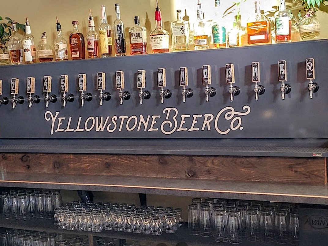 View of Beer Taps at Yellowstone Beer Co.