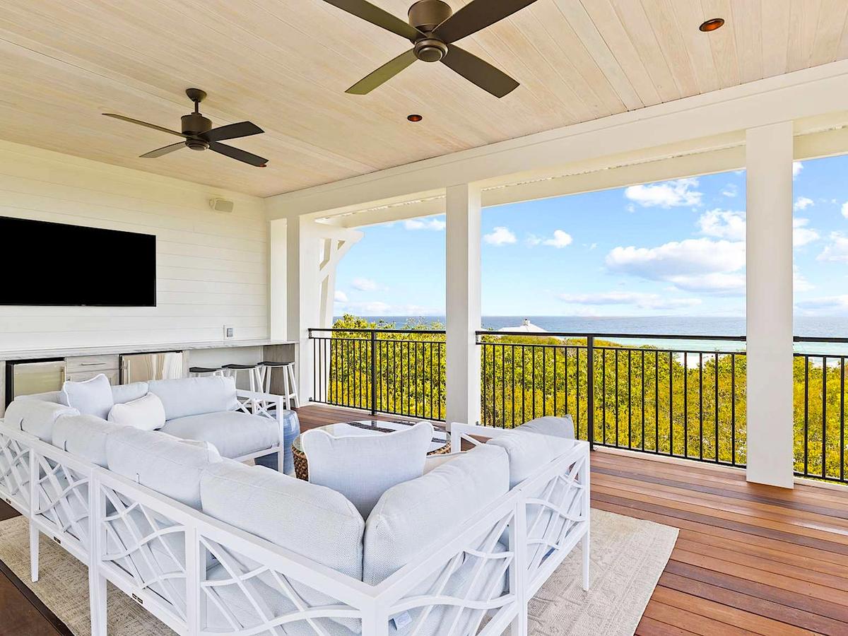 Deck With Ocean View At South Walton Florida Luxury Vacation Rental
