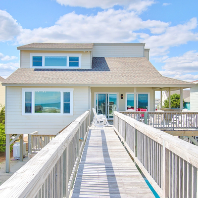 Private beach access from Sorrento, an oceanfront beach rental in Ocean Isle Beach.