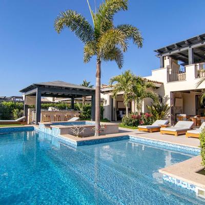 Pool view from a Los Cabos vacation rental.