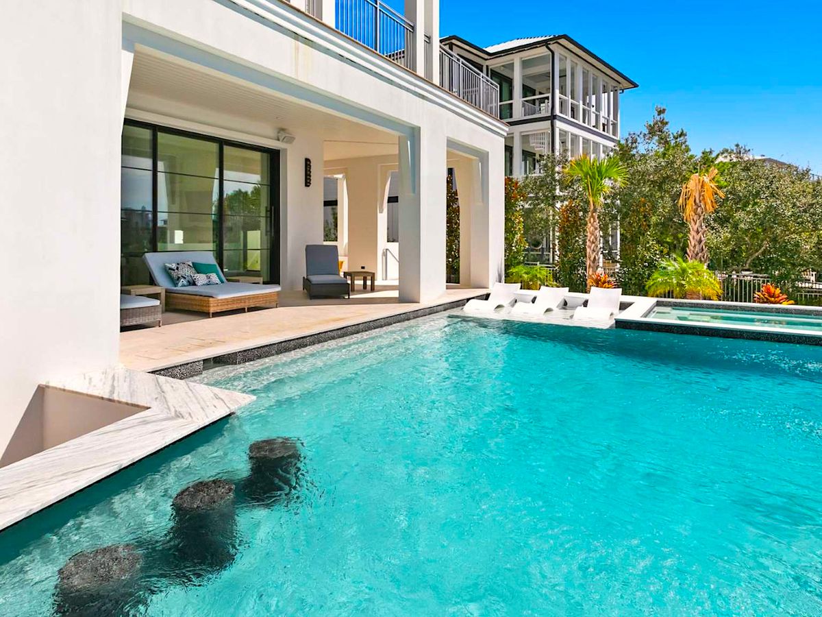 External View of Luxury South Walton FL Vacation Rental and Private Pool