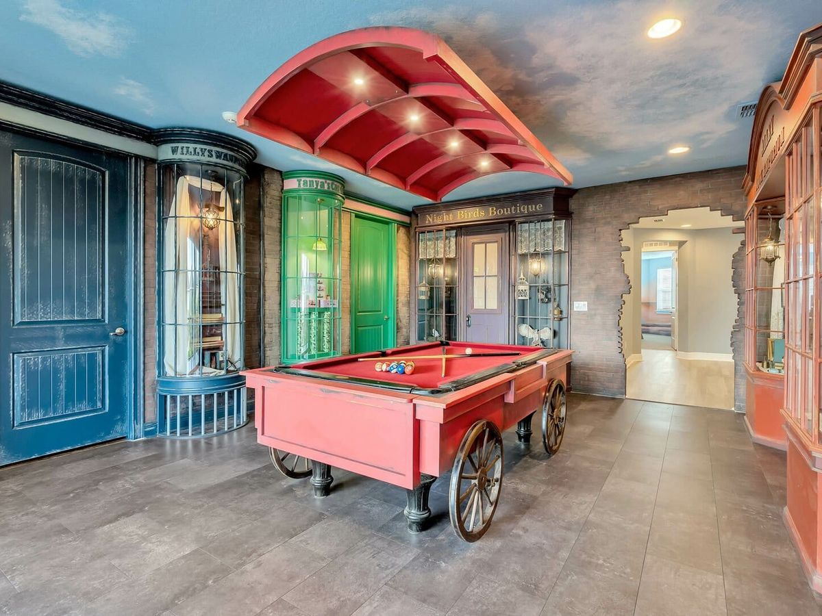 Interior of Harry Potter and wizard themed vacation rental