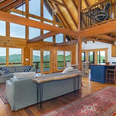 Open floorplan with mountain views.