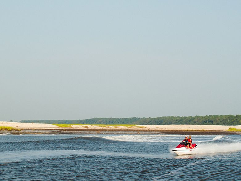 People on a jet ski in Myrtle Beach, SC