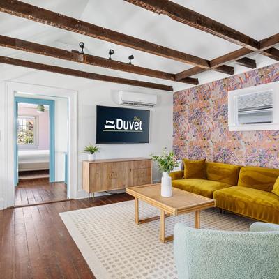 Living room in The Indigo House.