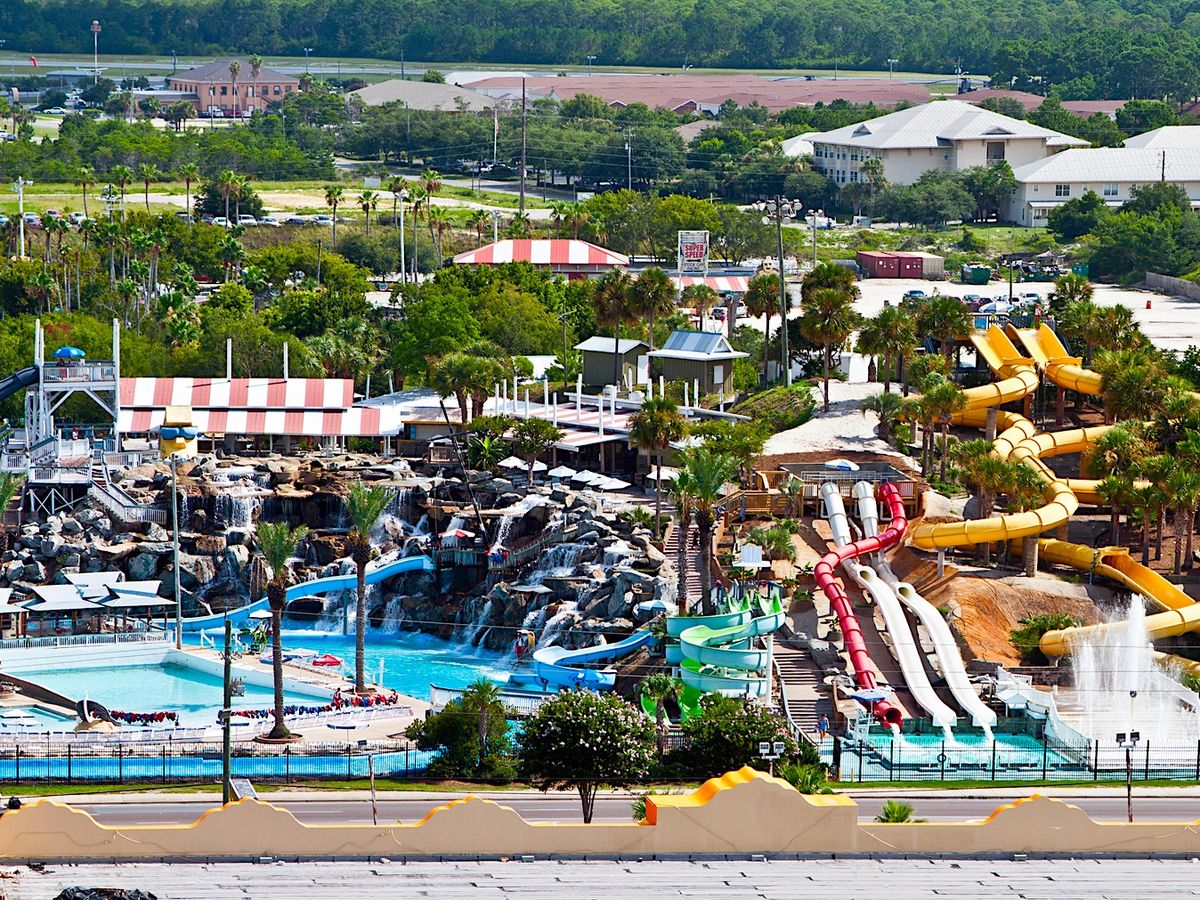 Aerial View of Big Kahuna Water Park in Destin Florida