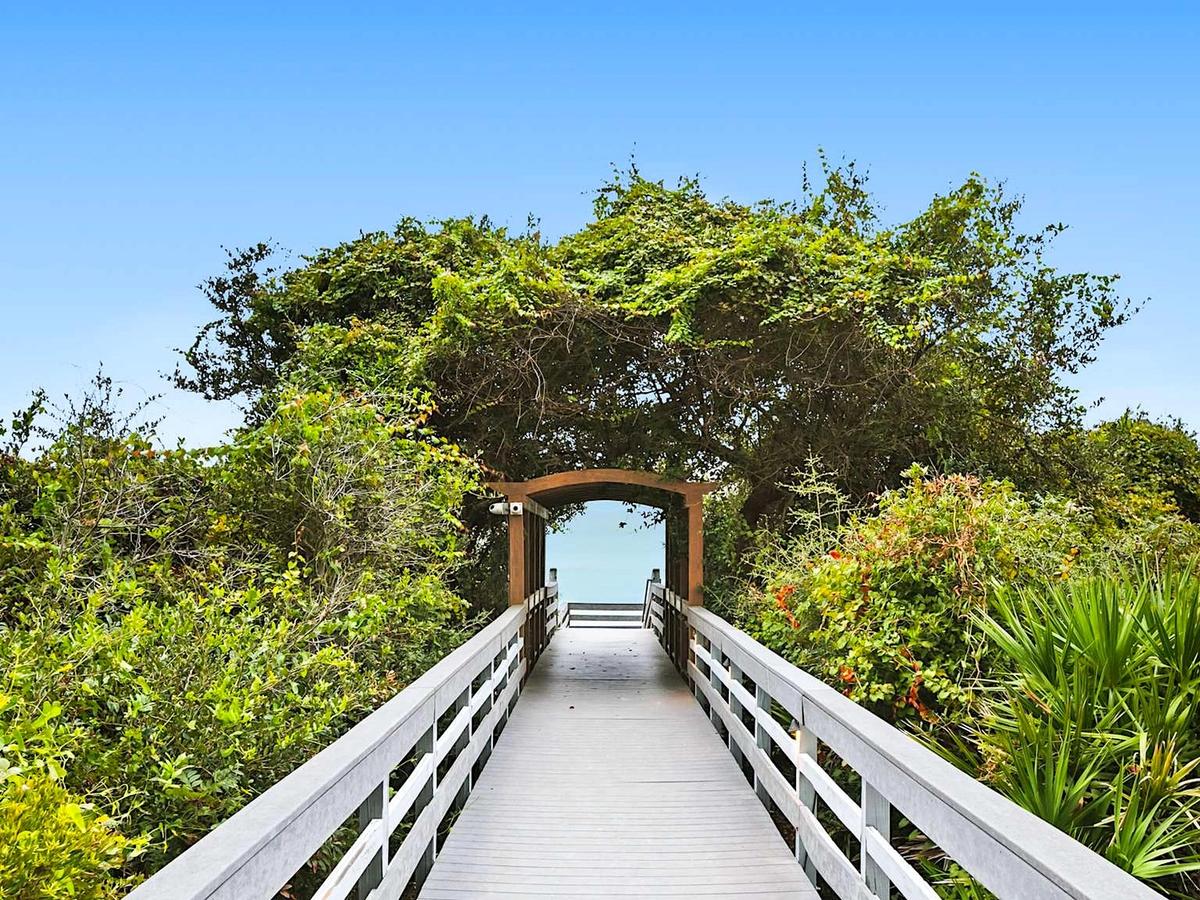 Pathway To 30A Beach Surrounded by Greenery